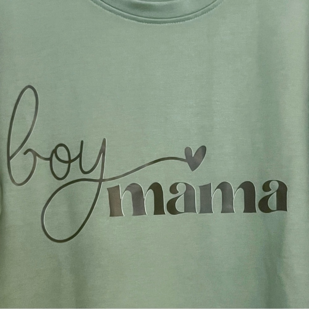 DIGIPRINT APPAREL Boy Mama Sage Green Crewneck Sweatshirt XL - Picture 3 of 4